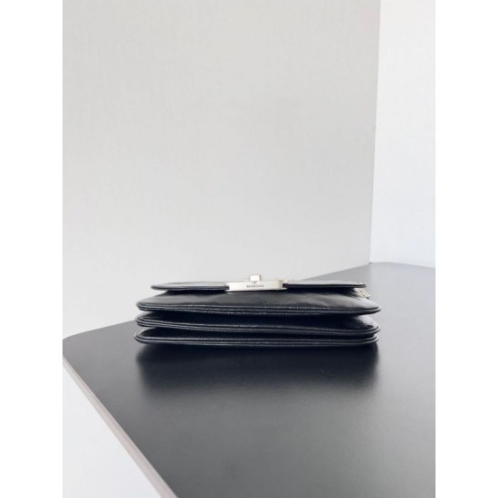Special Grade Replica Balenciaga BB Soft Flap Shoulder Bag with Silver Hardware Clone Sale