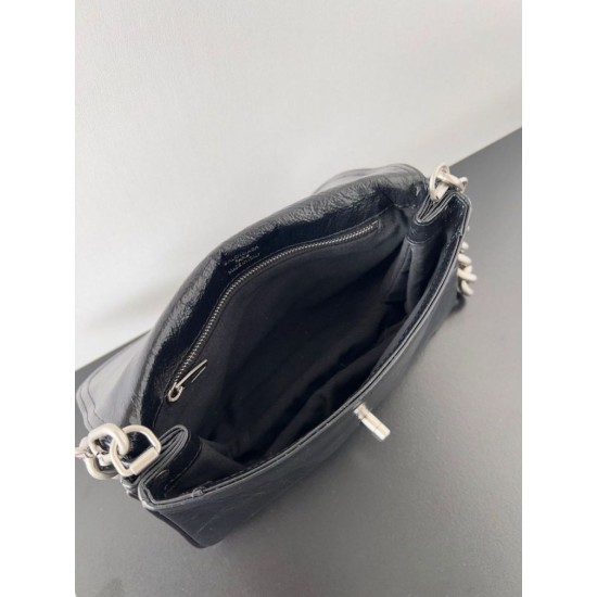 Special Grade Replica Balenciaga BB Soft Flap Shoulder Bag with Silver Hardware Clone Sale