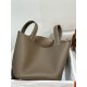 Special Grade Replica Hermes Picotin Lock 18 Etoupe bag in gray with silver hardware Clone Sale
