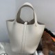 Special Grade Replica Hermes Picotin Lock 18 Etoupe bag in beige with silver hardware Clone Sale