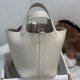 Special Grade Replica Hermes Picotin Lock 18 Etoupe bag in beige with silver hardware Clone Sale