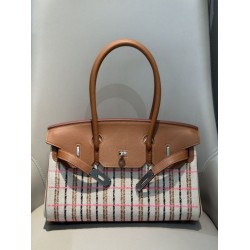 Special Grade Replica Hermes Birkin 29 shoulder bag in Toile H embroidered canvas, brown Clone Sale