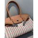 Special Grade Replica Hermes Birkin 29 shoulder bag in Toile H embroidered canvas, brown Clone Sale