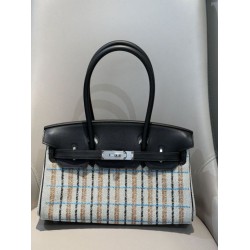 Special Grade Replica Hermes Birkin 29 shoulder bag in Toile H embroidered canvas, black Clone Sale