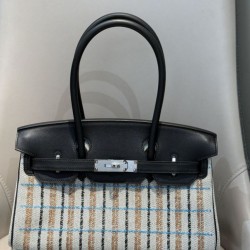 Special Grade Replica Hermes Birkin 29 shoulder bag in Toile H embroidered canvas, black Clone Sale