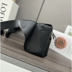 Special Grade Replica Loewe Small Puzzle Edge Classic Belt Bag in Black Clone Sale