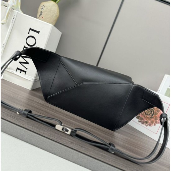 Special Grade Replica Loewe Small Puzzle Edge Classic Belt Bag in Black Clone Sale