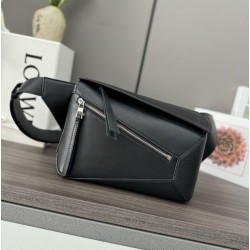 Special Grade Replica Loewe Small Puzzle Edge Classic Belt Bag in Black Clone Sale
