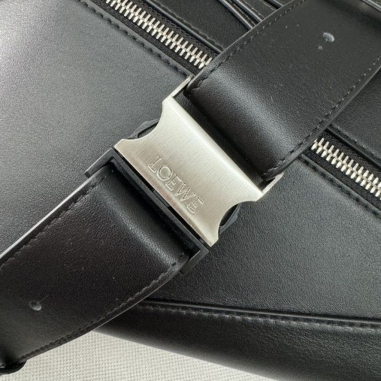 Special Grade Replica Loewe Small Puzzle Edge Classic Belt Bag in Black Clone Sale