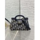 Special Grade Replica Dior Jolie Top Handle Mini Bag Dior Oblique jacquard S3123 Blue Clone Sale