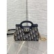 Special Grade Replica Dior Jolie Top Handle Mini Bag Dior Oblique jacquard S3123 Blue Clone Sale