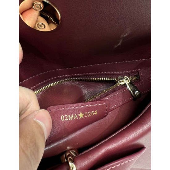Special Grade Replica Dior CD 26SS Bow-Adorned Tote Bag Burgundy Clone Sale