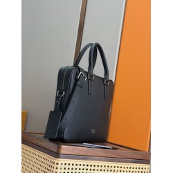 Special Grade Replica Dior CD Icon Men Zipper Briefcase Tote Shoulder Bag Black Clone Sale