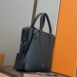 Special Grade Replica Dior CD Icon Men Zipper Briefcase Tote Shoulder Bag Black Clone Sale
