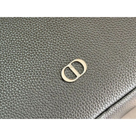 Special Grade Replica Dior CD Icon Men Zipper Briefcase Tote Shoulder Bag Black Clone Sale