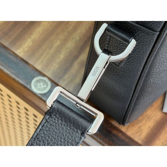 Special Grade Replica Dior CD Icon Men Zipper Briefcase Tote Shoulder Bag Black Clone Sale