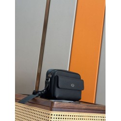 Special Grade Replica Dior CD Icon Zippered Messenger Shoulder bag Black Clone Sale