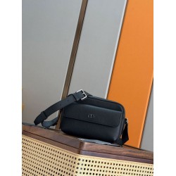 Special Grade Replica Dior CD Icon Zippered Messenger Shoulder bag Black Clone Sale