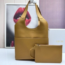 Special Grade Replica Dior Privé Icons Men Tote Bag Brown Calfskin   Clone Sale