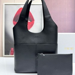 Special Grade Replica Dior Privé Icons Men Tote Bag Black Calfskin   Clone Sale