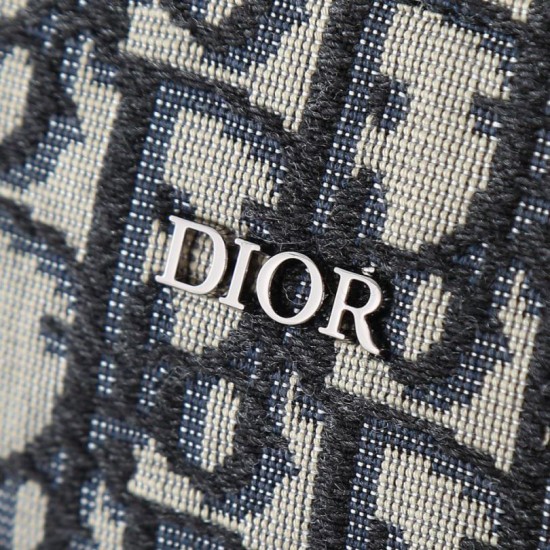 Special Grade Replica Dior A4 Zipper Clutch Dior Oblique Bag Black Clone Sale