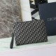 Special Grade Replica Dior A4 Zipper Clutch Dior Oblique Bag Black Clone Sale
