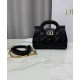 Special Grade Replica Dior Jolie Top Handle Mini Bag Cannage S3123 Black Clone Sale