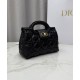 Special Grade Replica Dior Jolie Top Handle Mini Bag Cannage S3123 Black Clone Sale