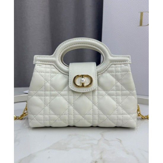 Special Grade Replica Dior Jolie Top Handle Mini Bag Cannage S3123 Beige Clone Sale