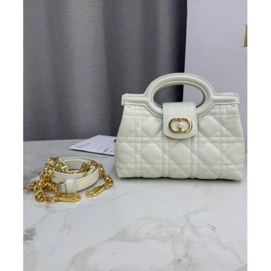 Special Grade Replica Dior Jolie Top Handle Mini Bag Cannage S3123 Beige Clone Sale