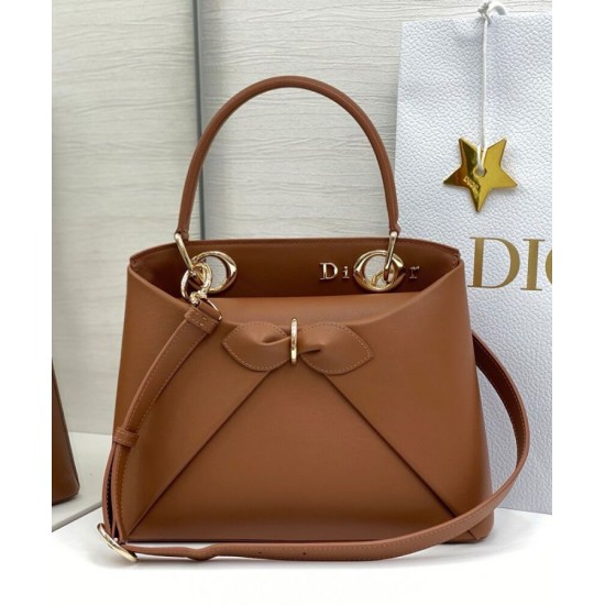 Best Replica Dior CD 26SS Bow-Adorned Tote Bag Coffee Fake At Cheap Price Special Grade Replica Dior CD 26SS Bow-Adorned Tote Bag Coffee Clone Sale