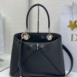 Special Grade Replica Dior CD 26SS Bow-Adorned Tote Bag Black Clone Sale
