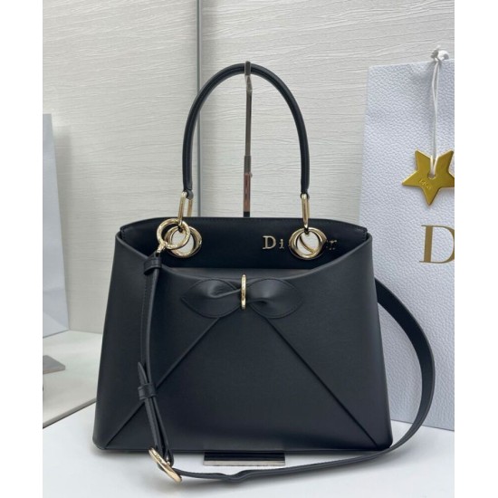 Special Grade Replica Dior CD 26SS Bow-Adorned Tote Bag Black Clone Sale