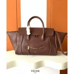 Special Grade Replica Celine Medium New Luggage Bag Shoulder tote bag Supple Shiny Lambskin Mauve Clone Sale