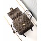 Best Replica Fendi FF Jacquard Fabric Drawstring Backpack 8BZ057 Coffee Fake At Cheap Price Special Grade Replica Fendi FF Jacquard Fabric Drawstring Backpack 8BZ057 Coffee Clone Sale