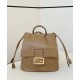 Special Grade Replica Fendi Cappuccino Vintage Women Drawstring Backpack Apricot Clone Sale