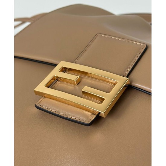 Special Grade Replica Fendi Cappuccino Vintage Women Drawstring Backpack Apricot Clone Sale