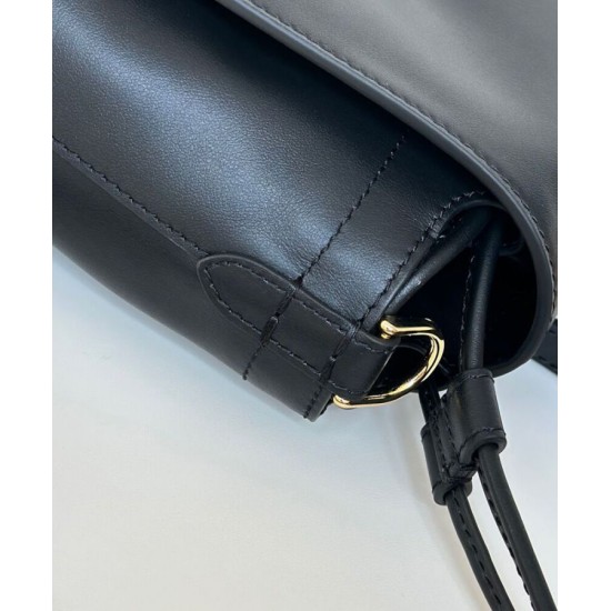 Special Grade Replica Fendi Cappuccino Vintage Women Drawstring Backpack Black Clone Sale