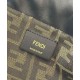 Special Grade Replica Fendi Cappuccino Vintage Women Drawstring Backpack Black Clone Sale