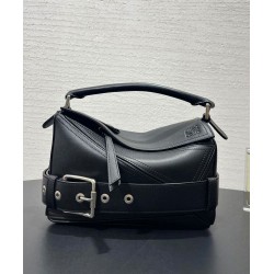 Special Grade Replica Loewe Large Puzzle Biker Bag Black Clone Sale
