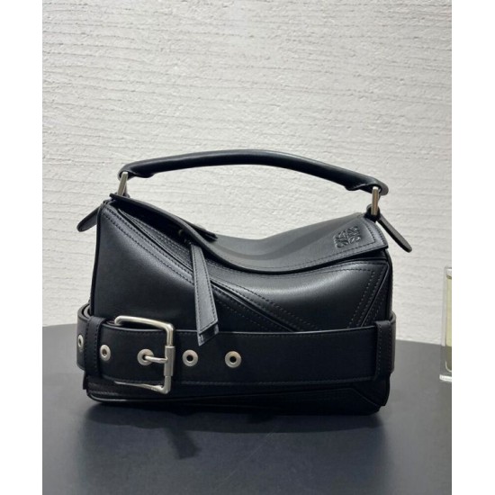 Special Grade Replica Loewe Large Puzzle Biker Bag Black Clone Sale