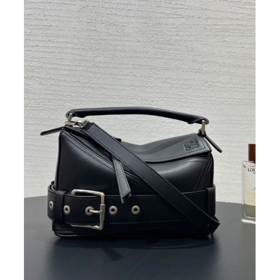 Special Grade Replica Loewe Large Puzzle Biker Bag Black Clone Sale