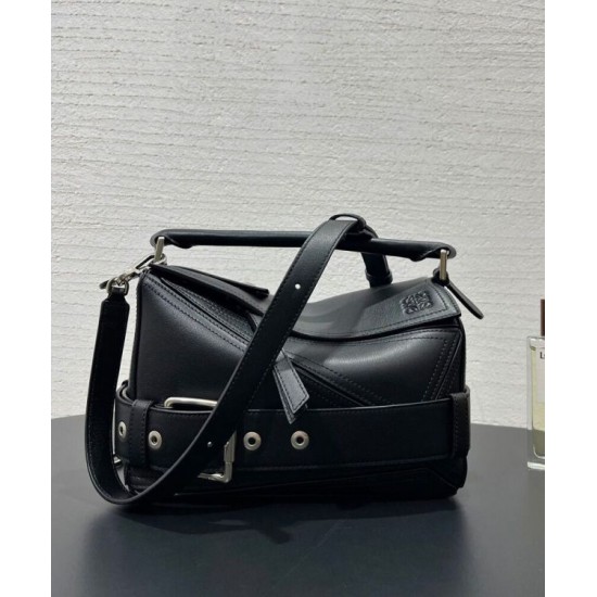 Special Grade Replica Loewe Large Puzzle Biker Bag Black Clone Sale