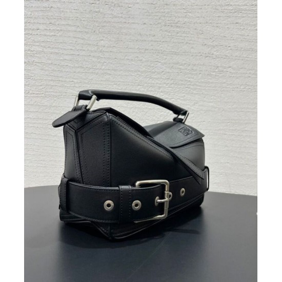 Special Grade Replica Loewe Large Puzzle Biker Bag Black Clone Sale