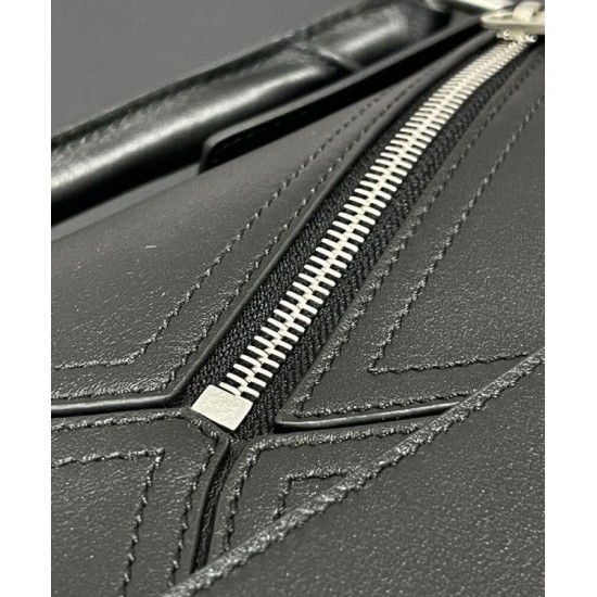Special Grade Replica Loewe Large Puzzle Biker Bag Black Clone Sale