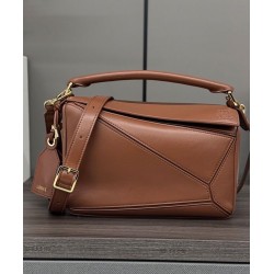 Special Grade Replica Loewe Featherlight Puzzle Small Bag in Coffee Clone Sale
