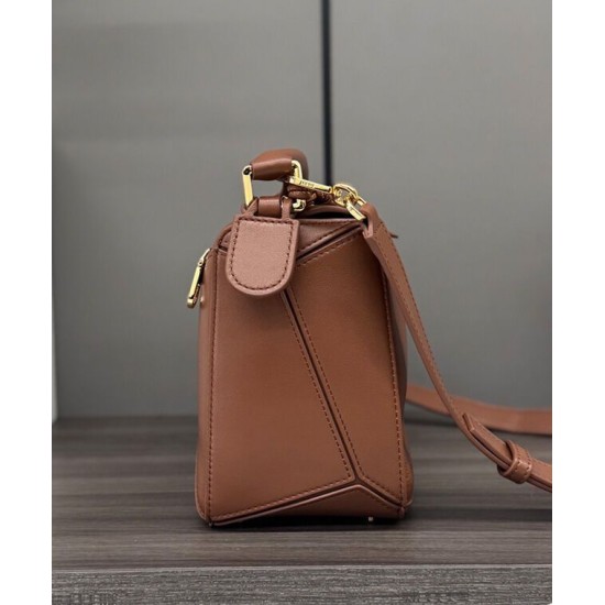 Special Grade Replica Loewe Featherlight Puzzle Small Bag in Coffee Clone Sale