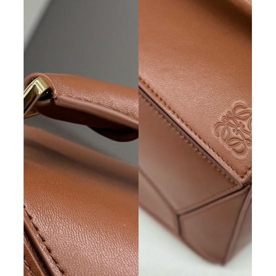 Special Grade Replica Loewe Featherlight Puzzle Small Bag in Coffee Clone Sale