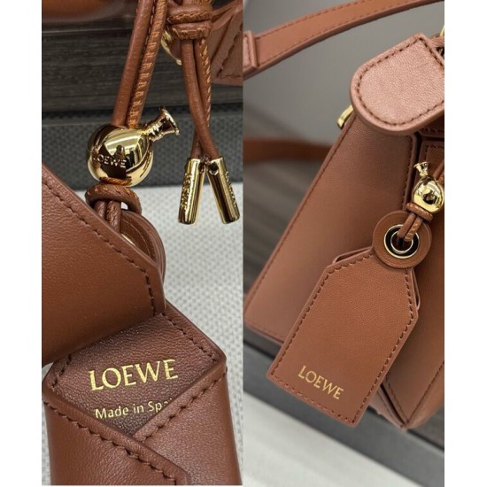 Special Grade Replica Loewe Featherlight Puzzle Small Bag in Coffee Clone Sale