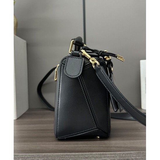 Special Grade Replica Loewe Featherlight Puzzle Small Bag in Black Clone Sale